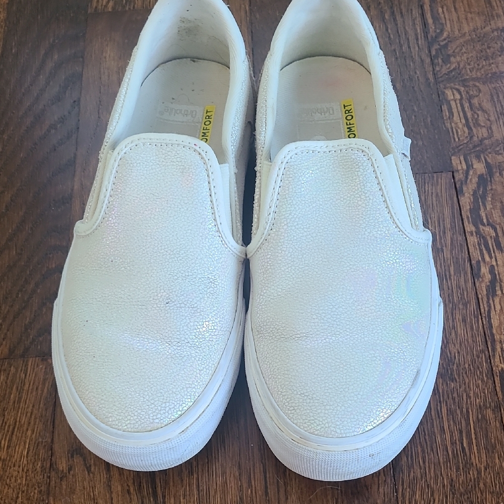 Vans Women's Opal White Slip-On Shoes